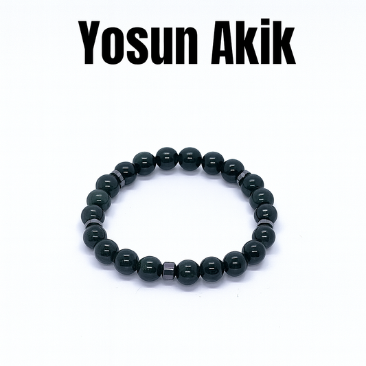 Yosun Akik Doğal Taş Bileklik