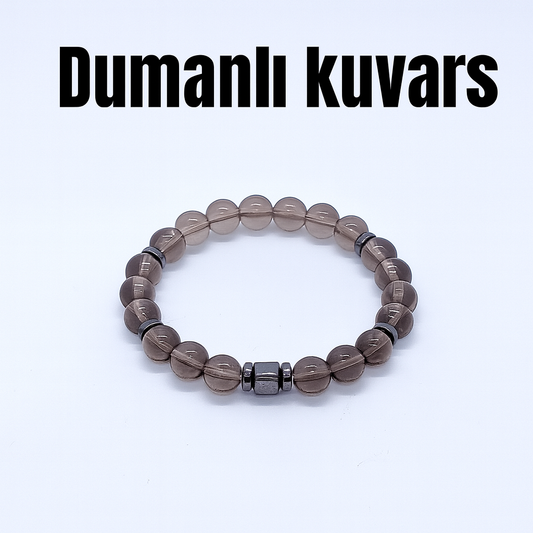 Dumanlı Kuvars Doğal Taş Bileklik