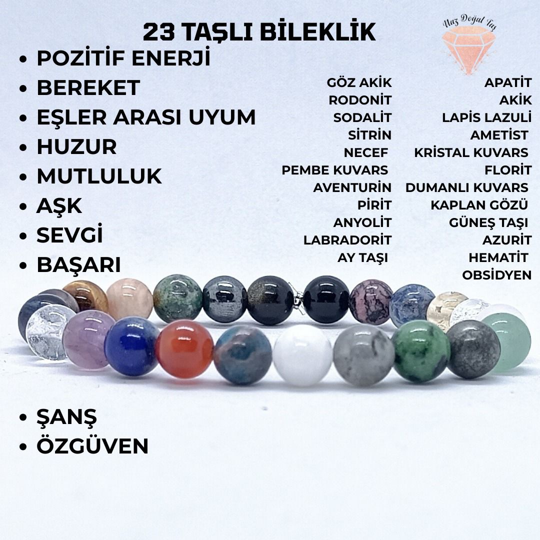 23 Taşlı Enerji Bilekliği