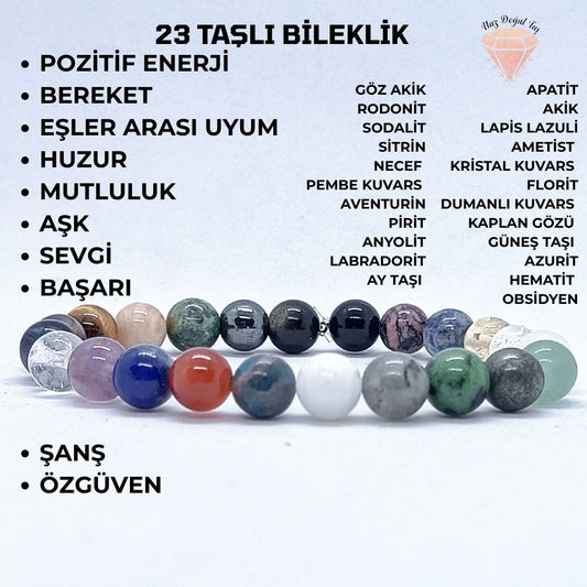 23 Taşlı Enerji Bilekliği