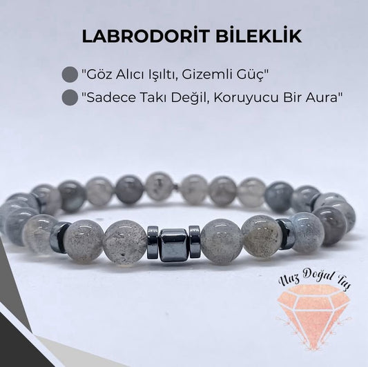 Labradorit Doğal Taş Bileklik