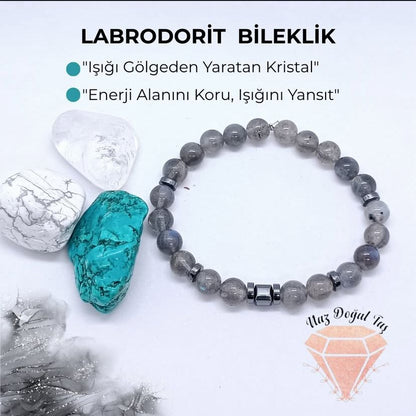 Labradorit Doğal Taş Bileklik