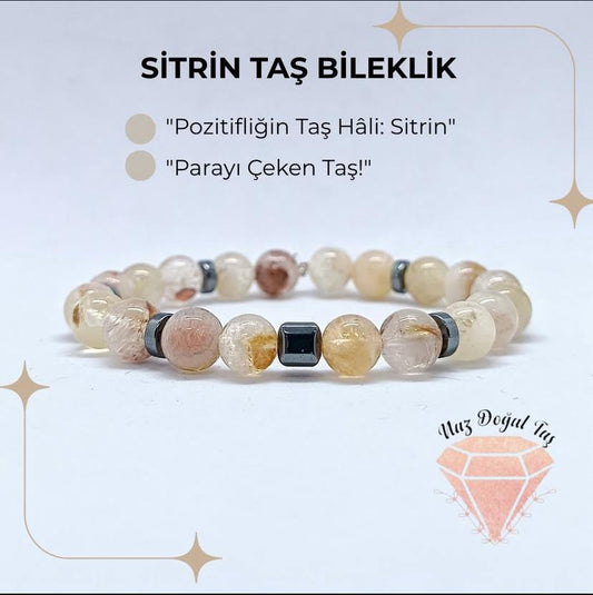 Sitrin Doğal Taş Bileklik