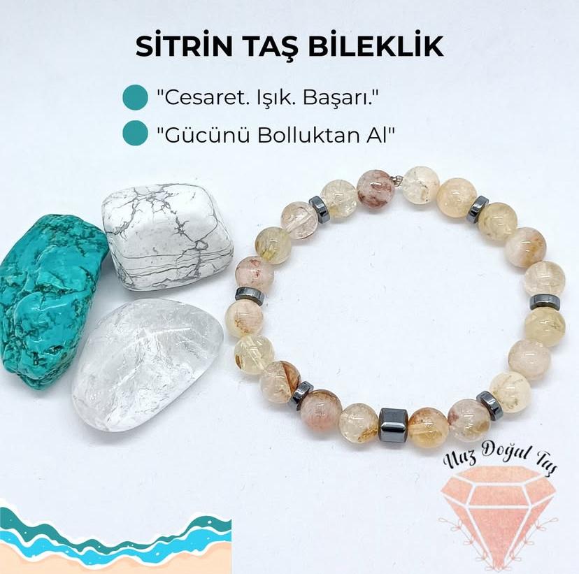 Sitrin Doğal Taş Bileklik