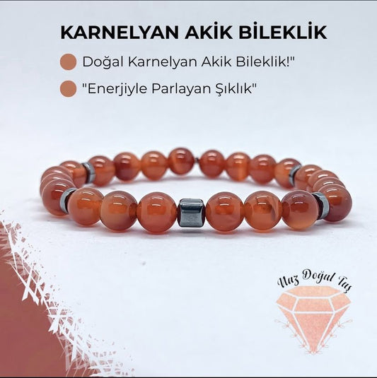 Akik Doğal Taş Bileklik