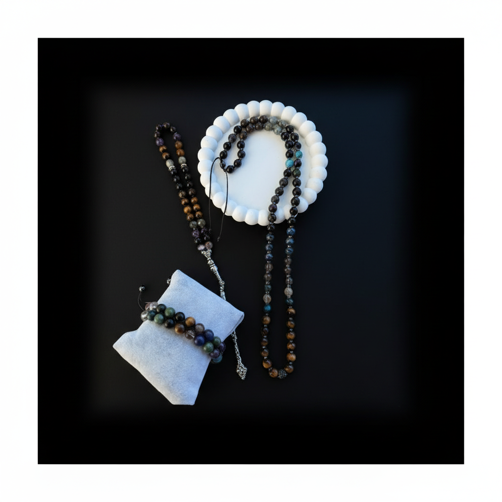 Erkek Doğaltaş Özel Seti - Sade Siyah Zemin